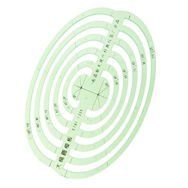 Imagem de menolana Régua de plástico para desenho de estêncil, modelos de desenho, suprimentos para estudantes - Grande oval
