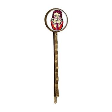 Imagem de Bonequinhos russos russos femininos retrô de metal com grampos