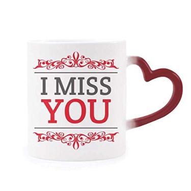 Imagem de Caneca sensível ao calor Dia dos Namorados I Miss You Caneca vermelha muda de cor