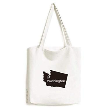 Imagem de Washington – Bolsa de lona com mapa dos Estados Unidos
