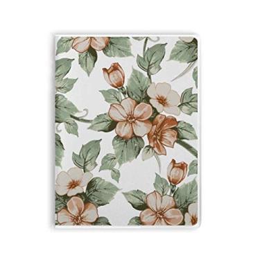 Imagem de Caderno elegante com flores de ratã decorativas, capa de chiclete, diário de capa macia