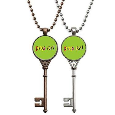 Imagem de OFFbb-USA Populer Art Colar Neo Realismo Chaveiro Pingente Joias Decoração Casal