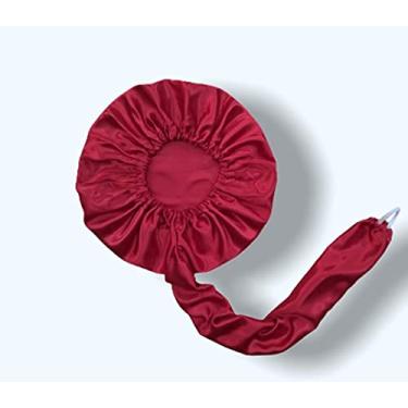 Imagem de Touca Difusora de cetim anti frizz vermelha