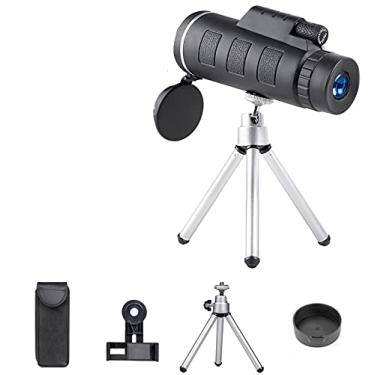 Imagem de Telescópio monocular 10x50 Poderoso telescópio smartphone, à prova d'água, lente óptica Ultra HD Prisma BAK4 ，Monocular com tripé de telefone Bússola embutida para caminhadas, camping