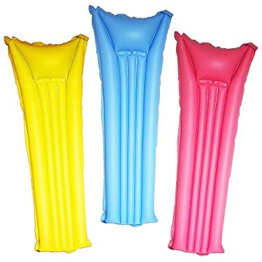 Imagem de Boia Colchão Inflável Praia Piscina 183x69cm Gigante Grande (Azul BCol)