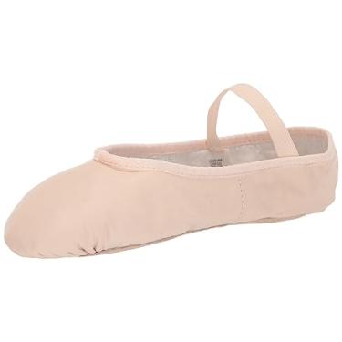 Imagem de Bloch Dansoft Sapatilha de balé de couro com sola completa unissex para adultos, Rosa teatral, 6.5 Wide