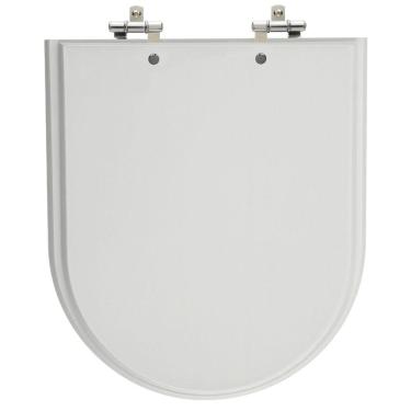 Imagem de Assento Sanitário Duomo Plus Cinza Real (Claro) Tampa para Vaso Deca de Madeira Laqueada