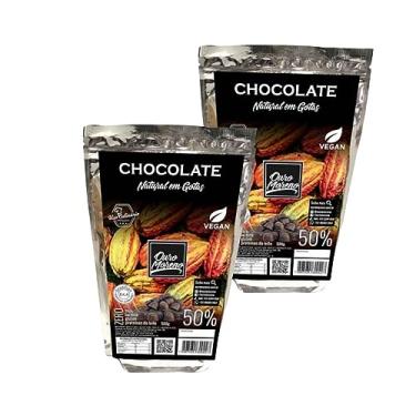 Imagem de Chocolate 50% Cacau em Gotas Sem Lactose Ouro Moreno - 2 pacotes de 500g