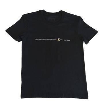 Imagem de Camiseta Infantil Unissex Preta Calvin Klein Original 148352