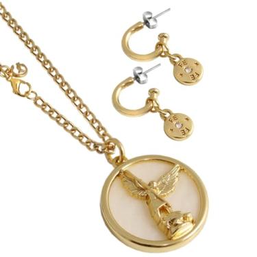 Imagem de Colar Banhado a Ouro Pingente São Miguel Arcanjo Semijoia