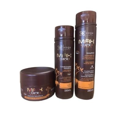 Imagem de Kit Shampoo Condicionador Mascara Mandioca Max Care Brasil Voga