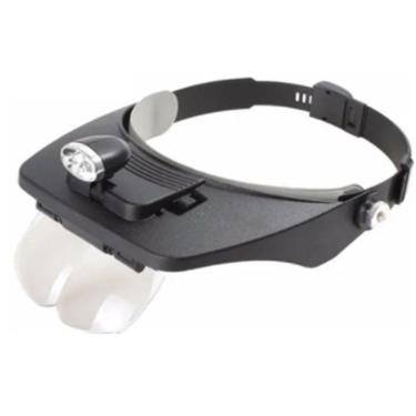 Imagem de Lupa Cabeça Com Luz Para Dentista Lupa Com Lentes Acrílico