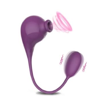Imagem de Sugador de Clitóris e Vibrador Feminino 2 em 1-7 Modos de Vibração e Sucção