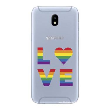 Imagem de Capa Case Capinha Samsung Galaxy  J5 Pro Arco Iris Love - Showcase