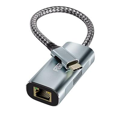 Imagem de Adaptador USB C para Ethernet de 2,5 G, adaptador de rede USB tipo C para Gigabit LAN compatível com Thunderbolt 3 4, para Mac, MacBook Air, MacBook Pro, laptop, computador