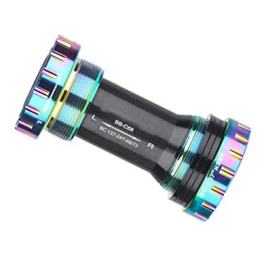 Imagem de CHICIRIS Suporte inferior rosqueado, durável, seguro, estrutura sólida suporte inferior de bicicleta resina para ciclistas (HASSNS M68 Threaded Dazzle Standard)