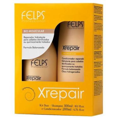 Imagem de Kit Shampoo + Condicionador Felps Xrepair Duo Home Bio Molecular  250M