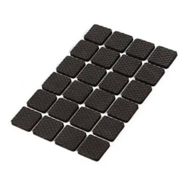 Imagem de Kit 24 Protetores Adesivo Moveis Borracha Pés Cadeira Feltro