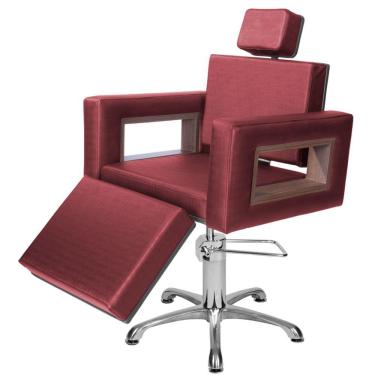 Imagem de Cadeira Poltrona de Cabeleireiro Lisboa Ap Bordô Facto