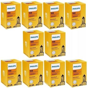 Imagem de  Kit 10 Lâmpadas H4 Philips Standard 12v 60/55w 