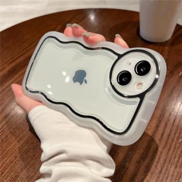 Imagem de Para iPhone 14 13 12 11 Pro Max XS X XR SE 7 8 Plus Capa antiderrapante ondulada borda curva transparente macia anti-queda lente capa de filme, transparente, para iPhone XR