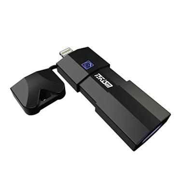 Imagem de TEKISM Cartão de foto certificado MFi de 128 GB para unidade flash de iPhone, pen drive de memória USB, pen drive USB de alta velocidade, armazenamento externo compatível com iPhone/iPad/iPod/PC