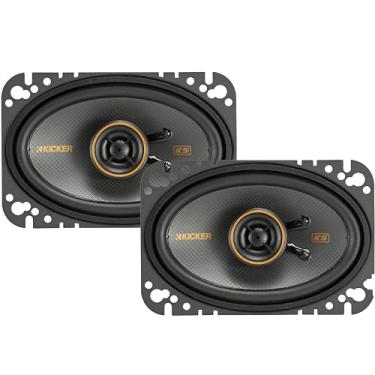 Imagem de Kicker Alto-falantes coaxiais série 51KSC4604 KS 4x6 com tweeters de 0,5 polegadas, 4 Ohm, par