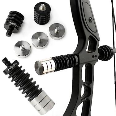 Imagem de ZSHJGJR Estabilizador de elevação de arco para arco e flecha, amortecedor de choque, barra de equilíbrio para arco composto acessório de arco recurvo (preto)