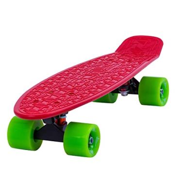 Imagem de Flybar Skate infantil Mini Cruiser prancha de plástico completa - vermelho, pequeno/55 cm