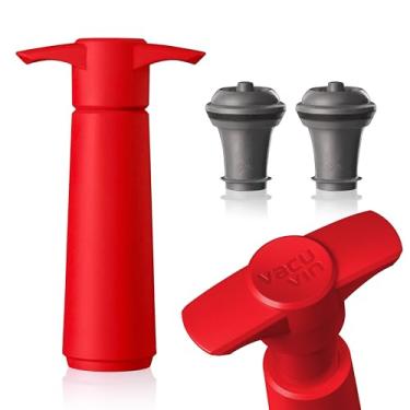 Imagem de Aspirador de vinho original Vacu Vin com 2 rolhas a vácuo, vermelho (vermelho), padrão (09816606)