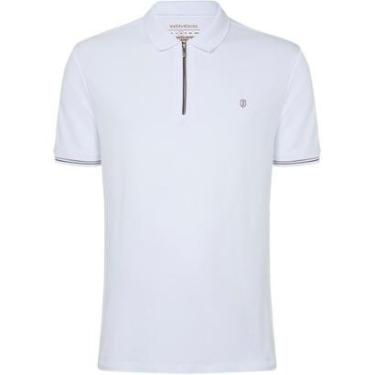 Imagem de Camisa Polo Individual Regular Zip In24 Branco Masculino-Masculino