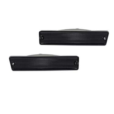 Imagem de MODIPIM Conjunto de seta frontal para para-choque dianteiro luz de sinalização de estacionamento Houisangs para 81-88 Oldsmobile Cutlass Supreme, 2 lentes de reposição fumê #22511039, 22511038