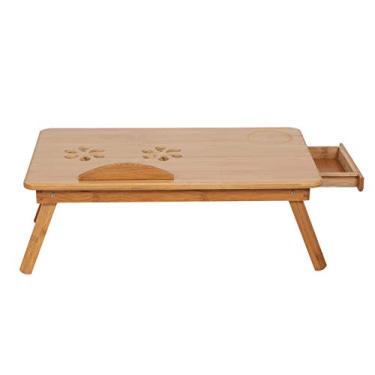 Imagem de Bandeja de mesa para laptop com gaveta, mesa dobrável portátil, para laptop, cama, sofá, atividades ao ar livre