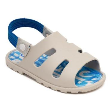 Imagem de Sandália Infantil Colorê Pimpolho Masculina Azul E Branco