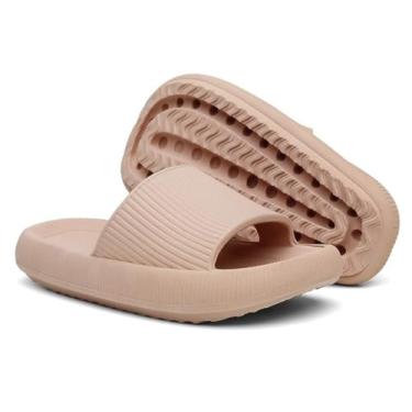 Imagem de Chinelo Nuvem Confortável Antiderrapante Ortopedica Mácia Super Leve Slide Unissex (Nude, BR, Adulto, Numérico, 38)
