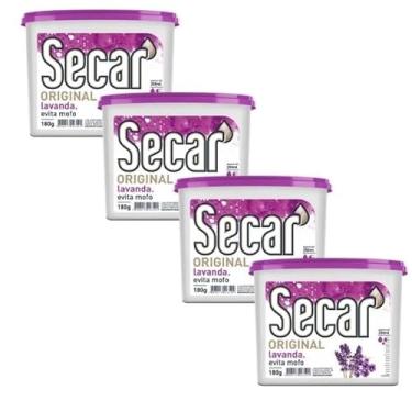 Imagem de Kit 4 Unid Evita Mofo Desumidificador Anti Mofo Secar 180g Lavanda