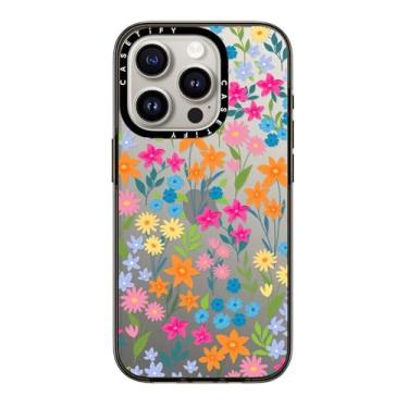 Imagem de CASETiFY Capa Compacta Para iPhone 15 Pro [2X Testada Contra Quedas De Nível Militar/Proteção Contra Quedas De 1,2 M] Flores Brilhantes Da Primavera - Padrão Floral Ma