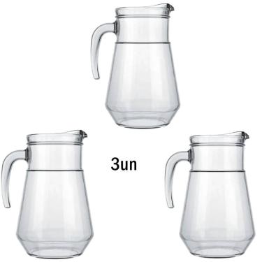 Imagem de Jogo de 3 Jarras Bar Sempre Sucos ou Drinks 1,5l Nadir Figueiredo Vidro Transparentes