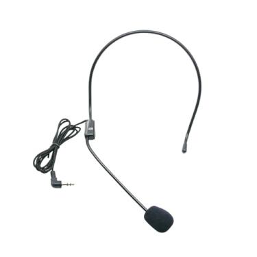 Imagem de Tachiuwa Microfone fone de ouvido microfone multi uso flexível com fio boom para amplificador de voz para entrevistas guias turísticos apresentações, Faixa dupla