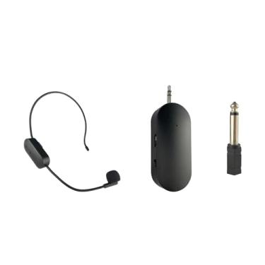 Imagem de Deevoka Microfone fone de ouvido microfone e portátil 2 em 1 alto-falantes recarregáveis sistema de fone de ouvido para ensino, 1 microfone