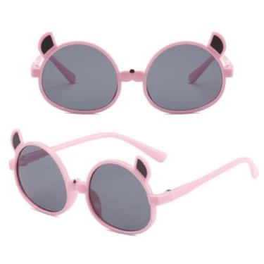 Imagem de Óculos De Sol Infantil Gatinho Moda Menina Com Proteçao 400UV (Rosa)