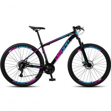 Imagem de Bicicleta Aro 29 Dropp Sw 24 Vel Câmbio Shimano Quadro Alumínio Mtb Azul+Rosa