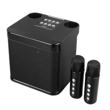 Imagem de Máquina de karaokê Com 2 Microfones, Alto-falante Portátil para Festas Em Casa Cantando Com Amigos ou Família, Microfone Duplo, Subwoofer, para Festas de Aniversário de Natal,