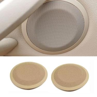 Imagem de Goodithy 2 peças de capas de grade de alto-falante de porta de 4,7 polegadas, capa de alto-falante de porta dianteira/traseira para substituição de alto-falante para BMW Série 3 E90 E91 318 320 325