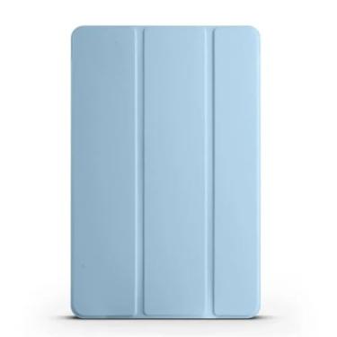 Imagem de Capa inteligente para tablet Lenovo Tab P12 de 12,7 polegadas 2023 com suporte triplo de TPU macio para Xiaoxin Pad Pro 12,7 TB371FC com ativação automática (azul celeste, Xiaoxin Pad Pro 12,7)