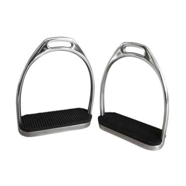 Imagem de oshhni 2 peças estribos de cavalo estribos fillis estribos substituição leve reparo estribos de sela estribos de equitação para selas equestres
