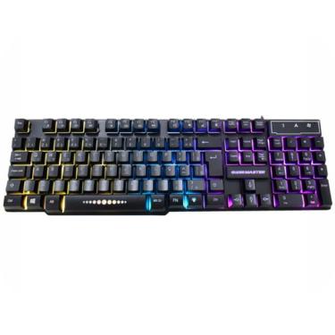 Imagem de Teclado Gamer Semi Mecânico Led Usb Abnt2 KM-52 RGB