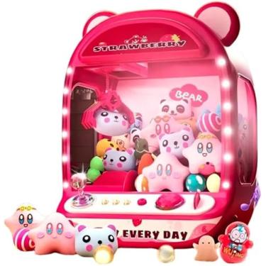 Imagem de Mini Máquina de Pegar Bichinhos de Brinquedo Pink , Pelúcia , Com Bichinho, Bolinha, Bicho de Pelucia Infantil, Urso, Ursinhos, Modelo Grande, Com USB