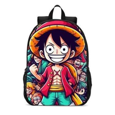 Imagem de MOCHILA ESCOLA INFANTIL JUVENIL ANIME CHAPÉU DE PALHA-Unissex