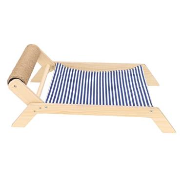Imagem de Cama Elevada de Rede para Gatos de, Local de Descanso para Todas As Estações, Cadeira de Balanço Anti-vibração Com Arranhador, Design Minimalista, Materiais (Cama de rolo de